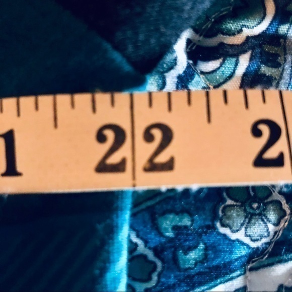 Fun Lularoe Top in Blue with geometric Pattern - Picture 8 of 9